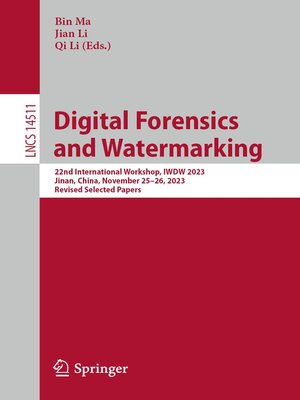 cover image of Digital Forensics and Watermarking